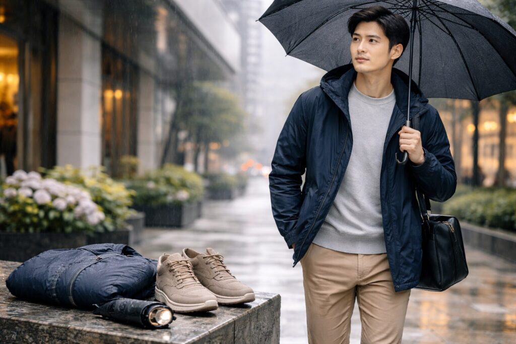 メンズ向け梅雨コーデ
