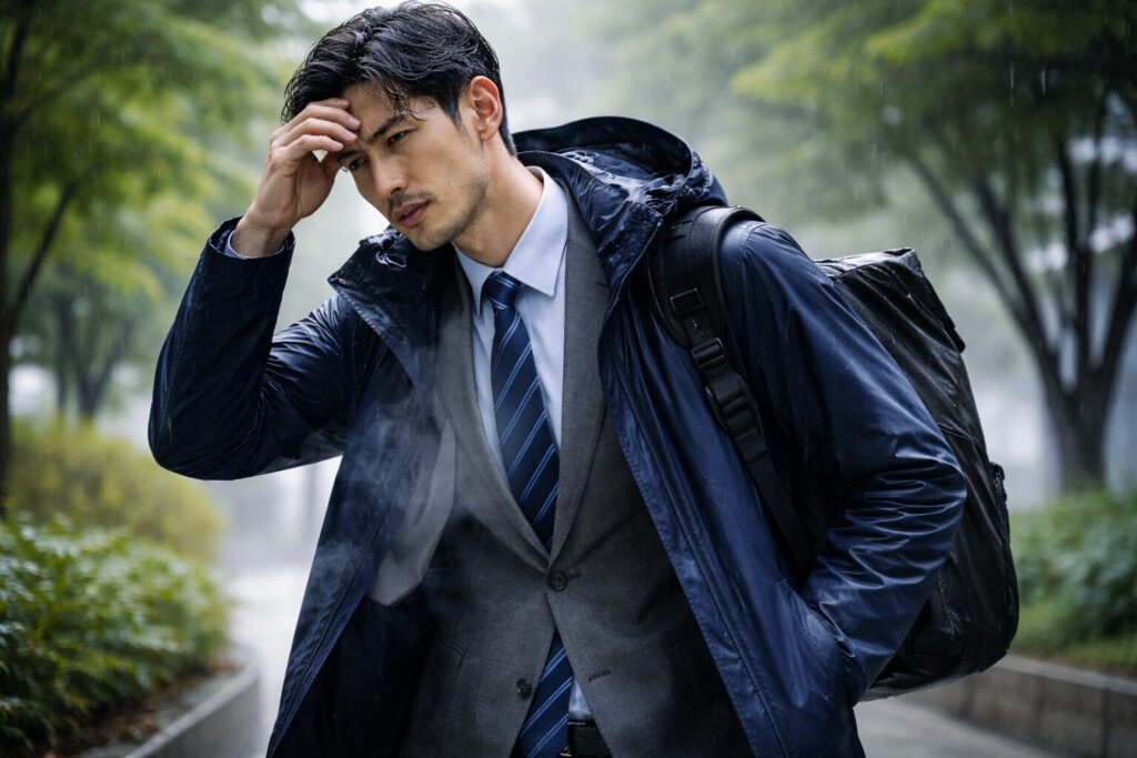 レインコートが蒸れる原因