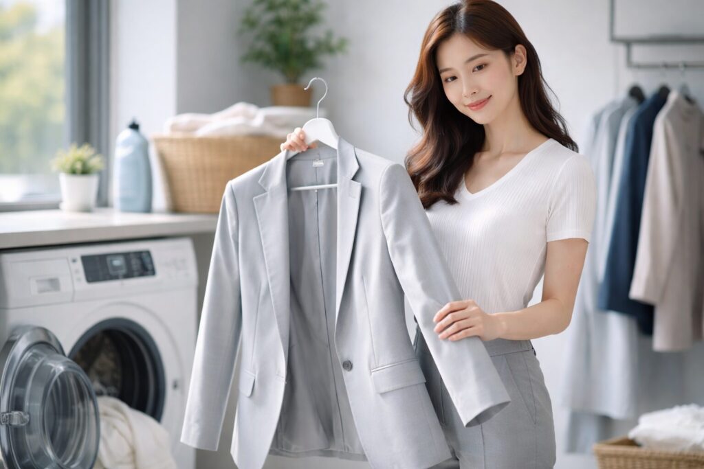 レディーススーツは洗える？