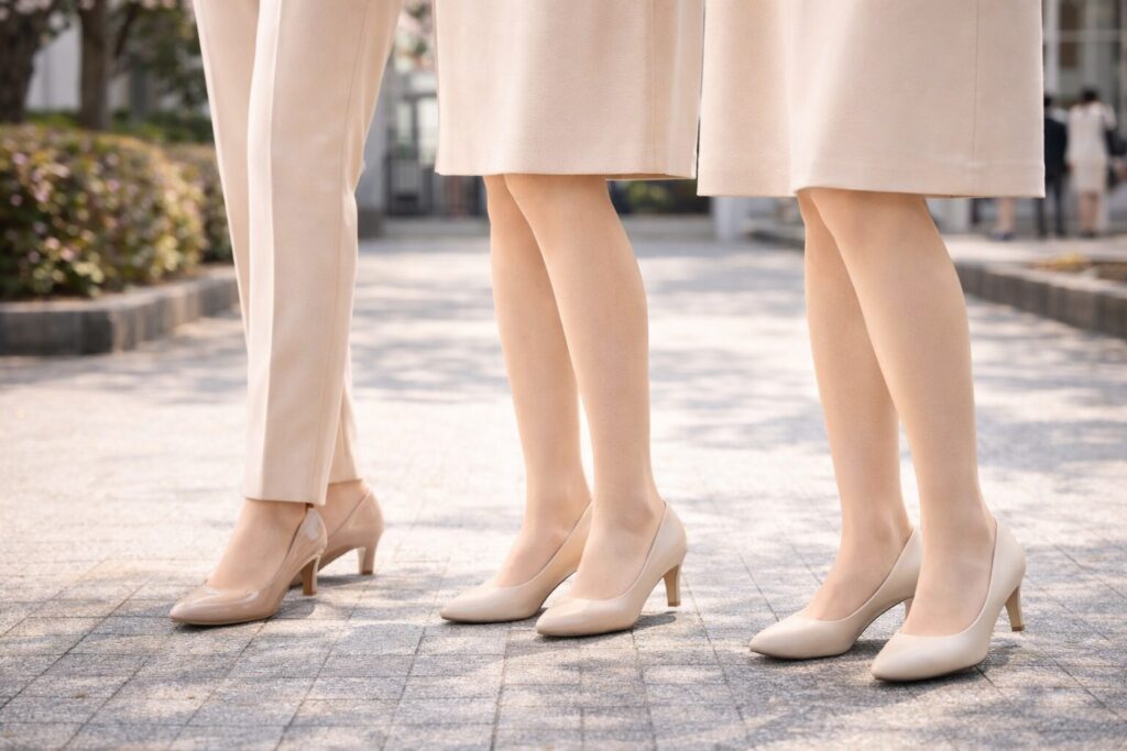 入学式の靴とストッキング