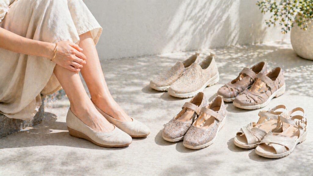 外反母趾に優しい夏靴
