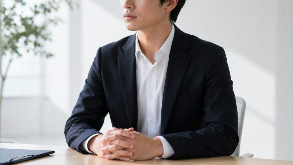 就活で適切なインナーを選んだ例