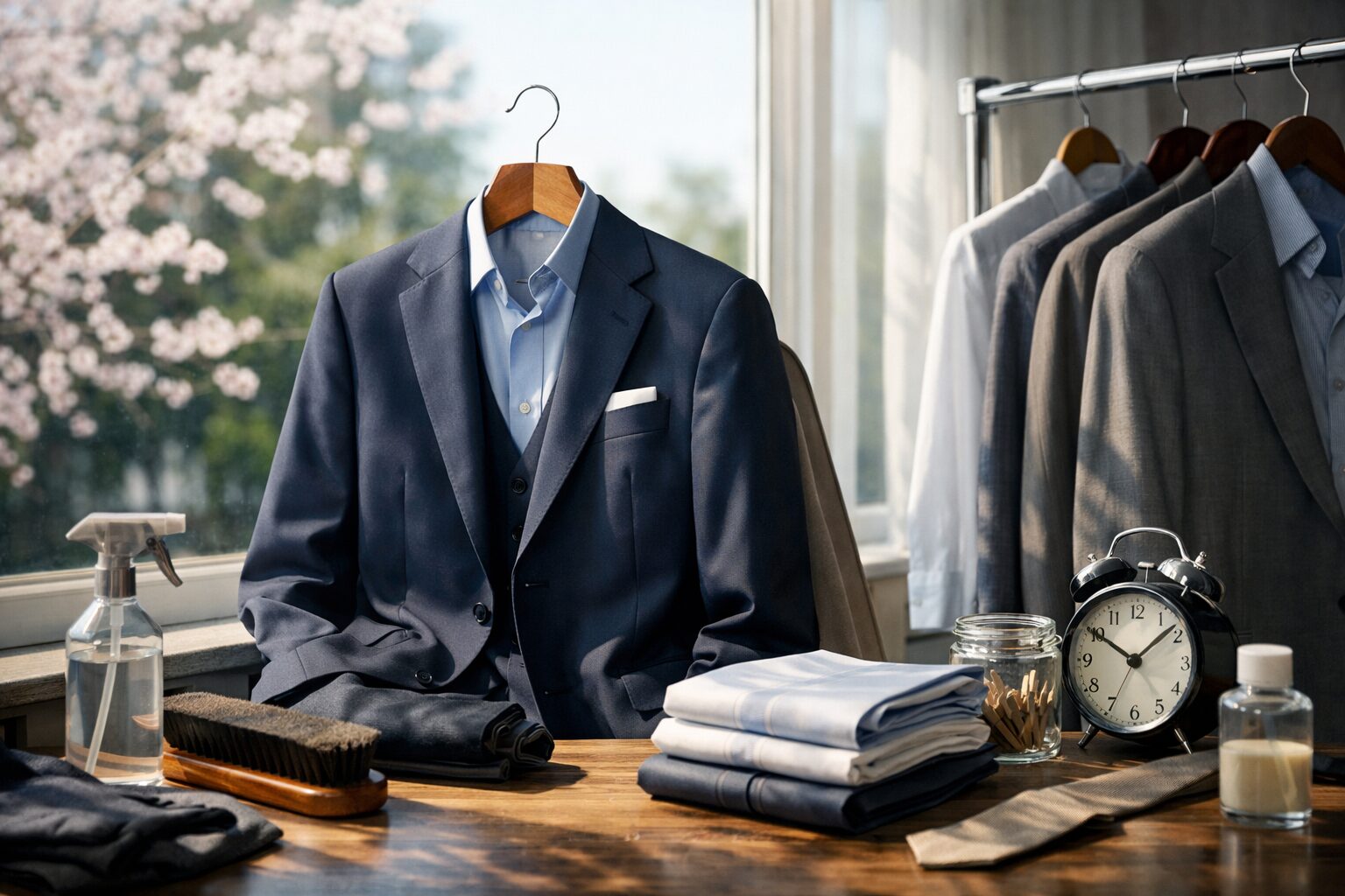 春のスーツのクリーニング頻度の目安と正しい判断方法