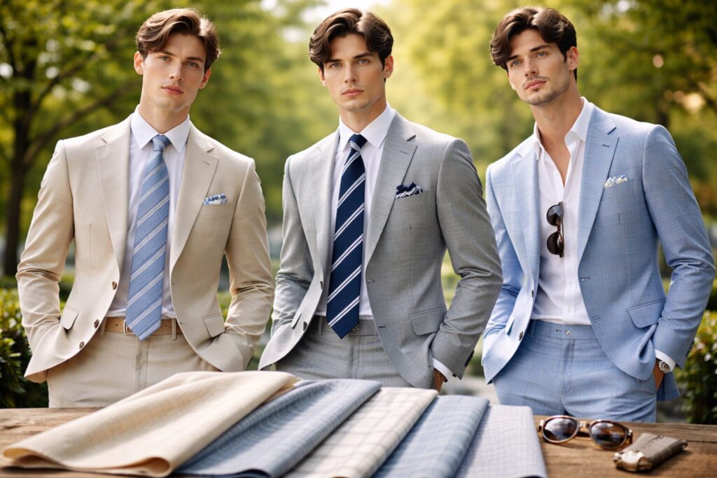 春夏スーツの色と柄