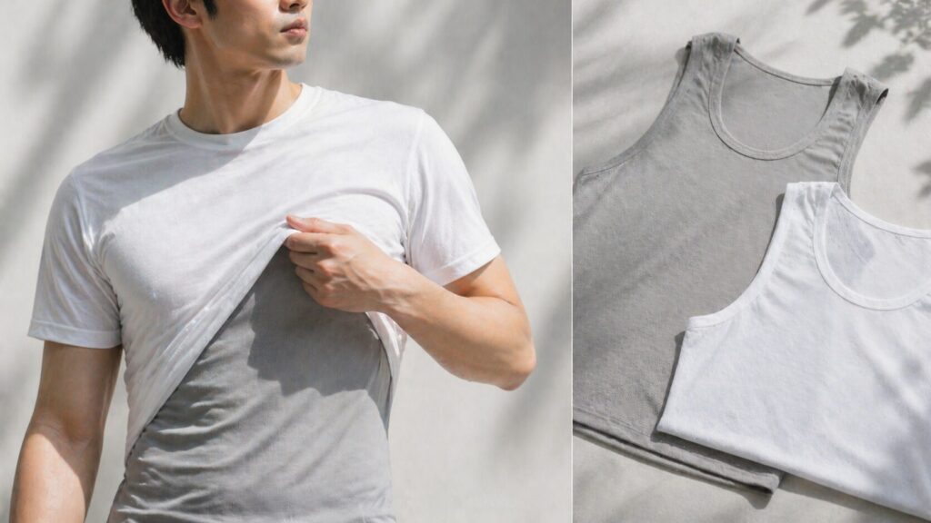 汗ジミ対策は速乾インナー