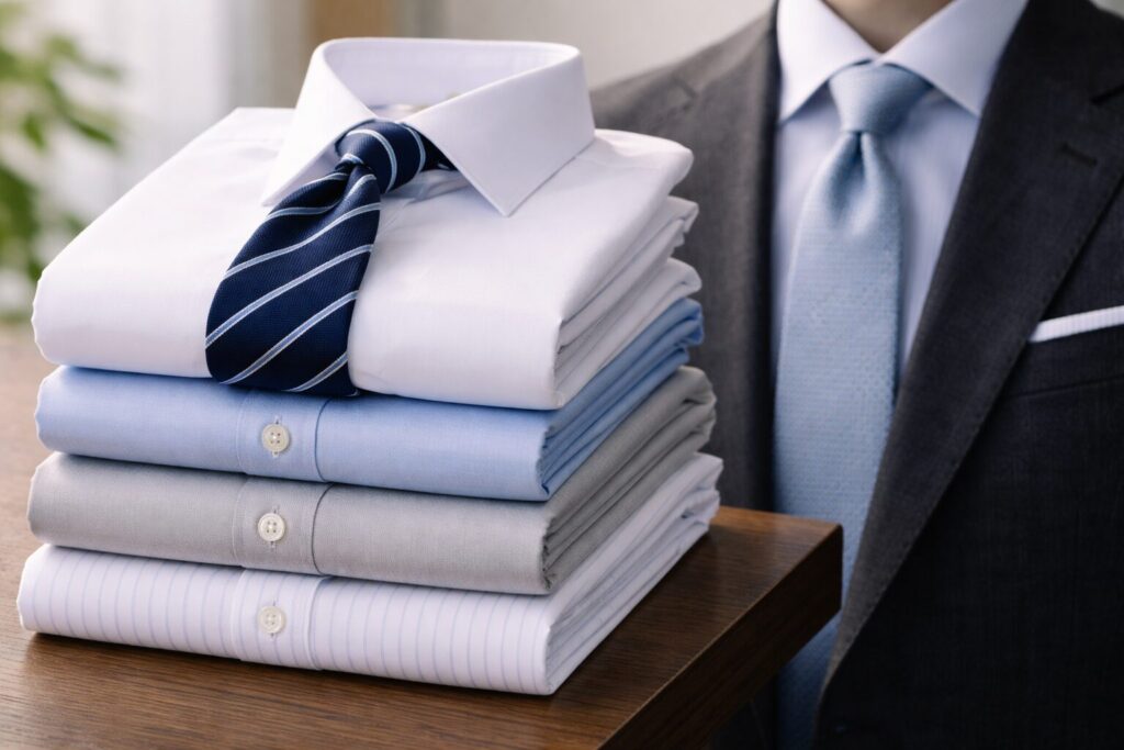 秋冬スーツに合うシャツ選び