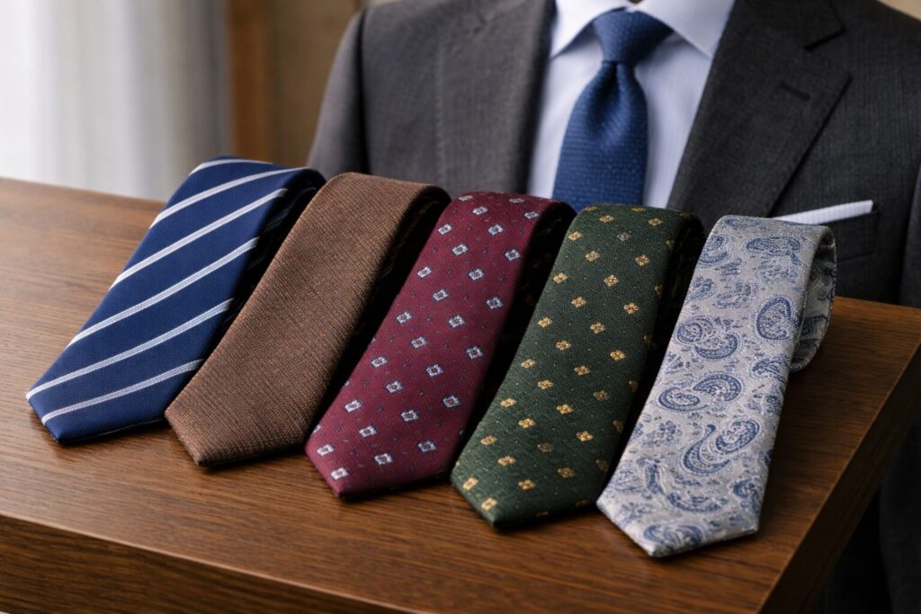 秋冬スーツに合うネクタイ