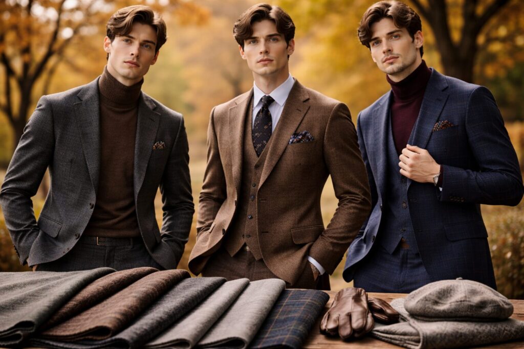 秋冬スーツの素材と機能