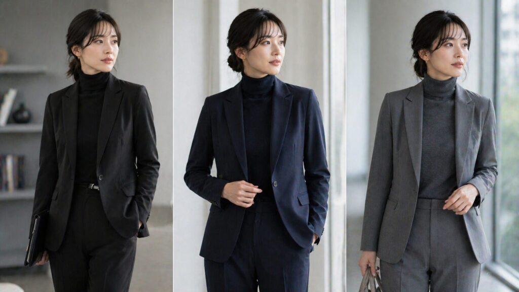 色は黒ネイビーグレーが定番