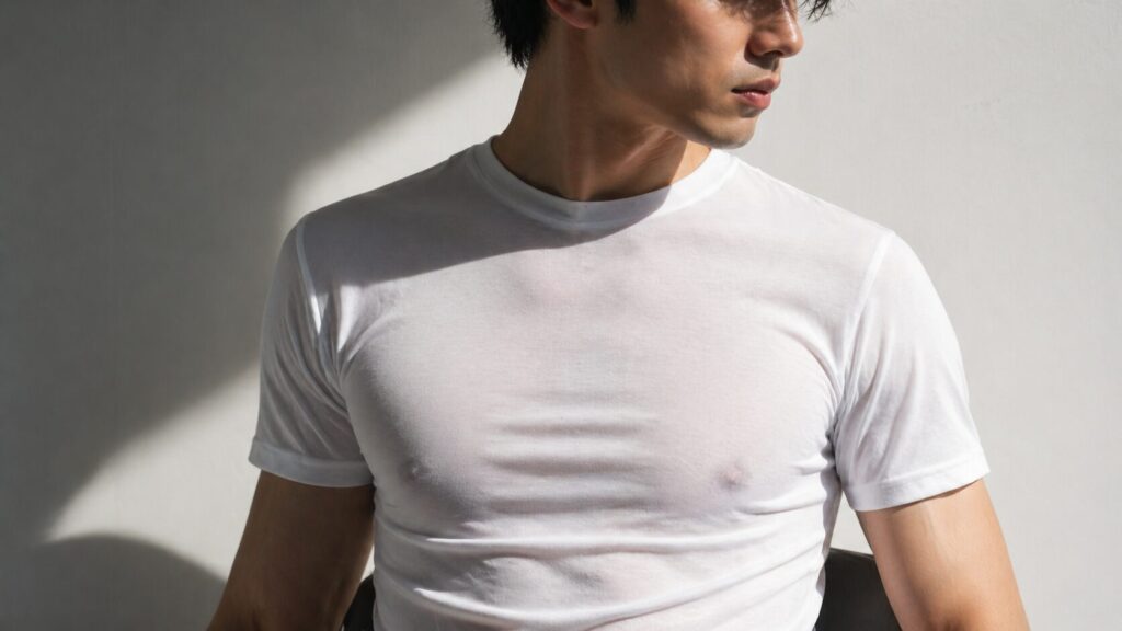 透ける原因は生地と密着