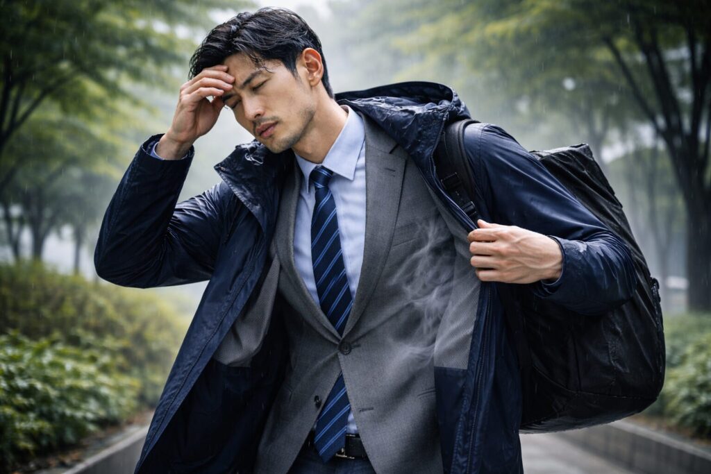 透湿性が高いレインコート