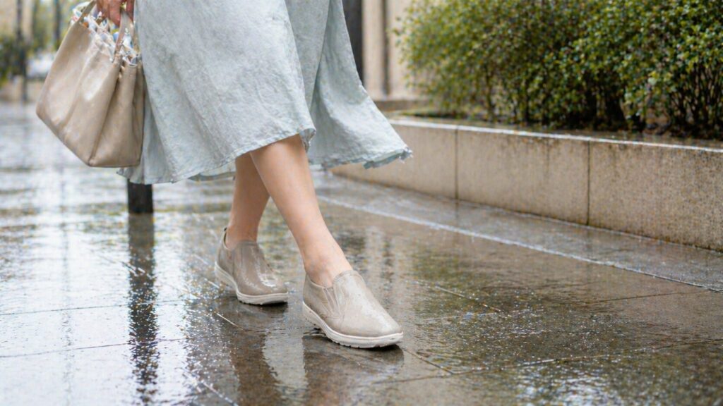 雨の日も歩きやすい夏靴