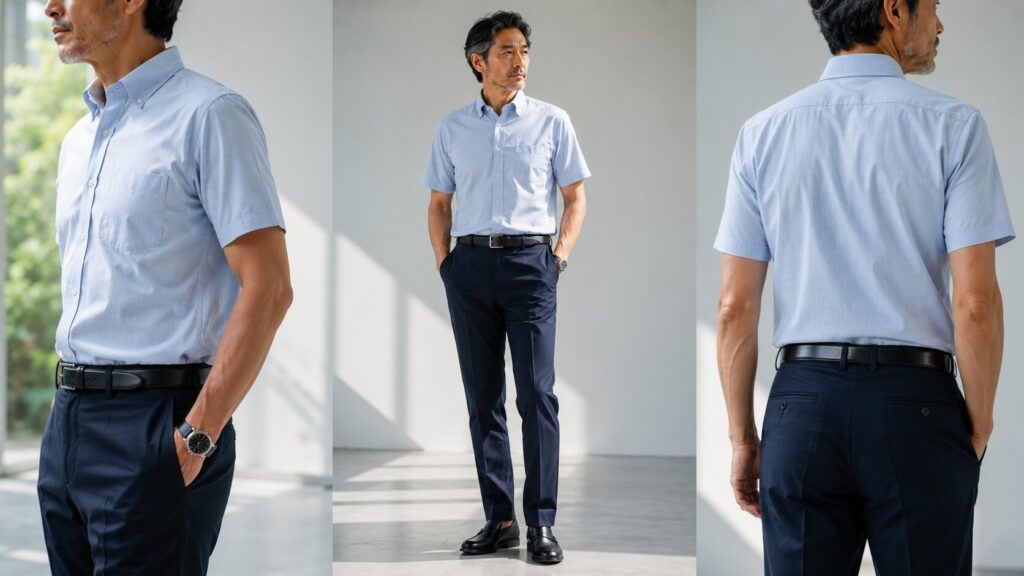 50代クールビズのサイズ感