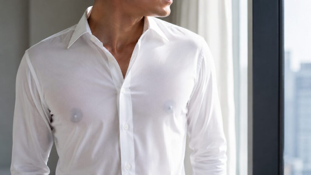 インナー着ない男は乳首が透ける