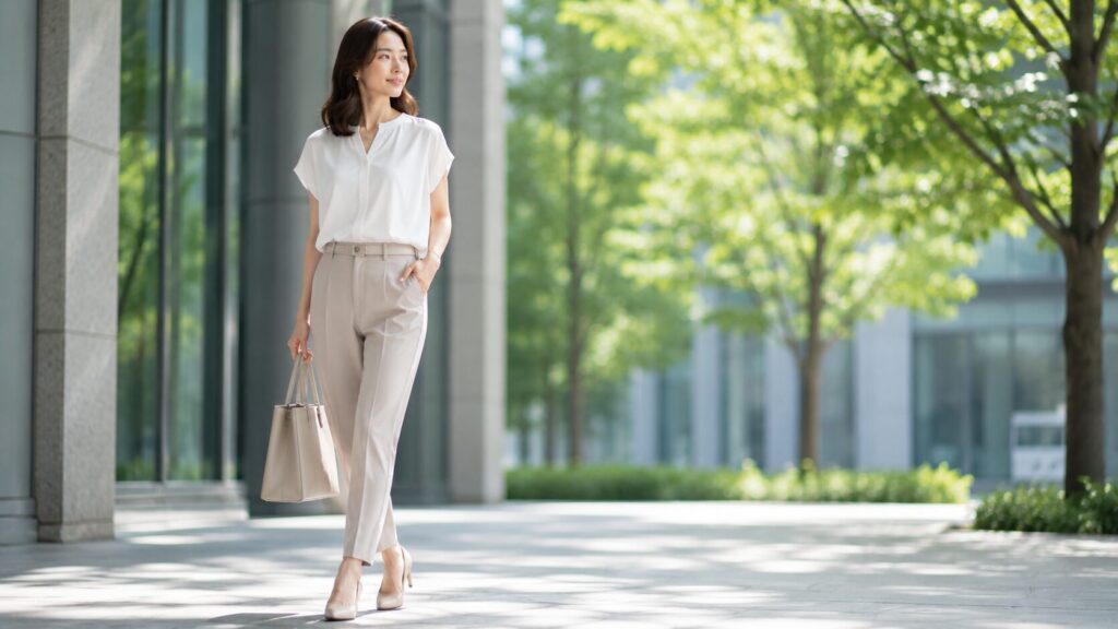 クールビズの女性