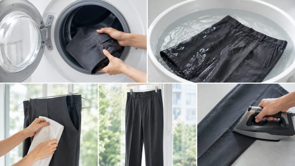 クールビズ向けスラックスの洗濯方法