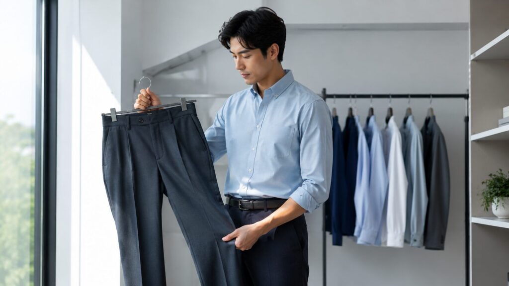 クールビズ向けスラックスの選び方