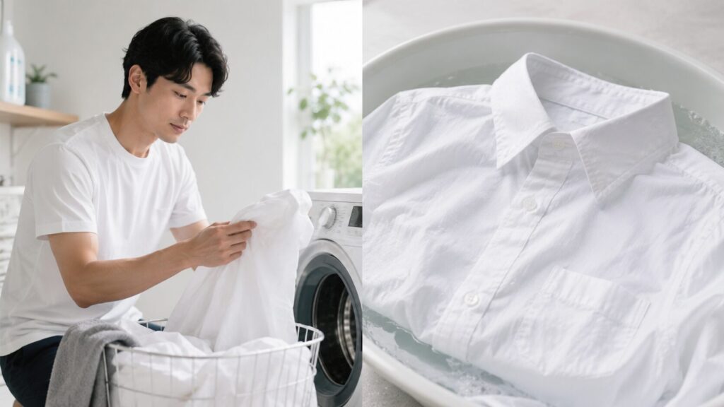 半袖シャツの洗濯と黄ばみ対策
