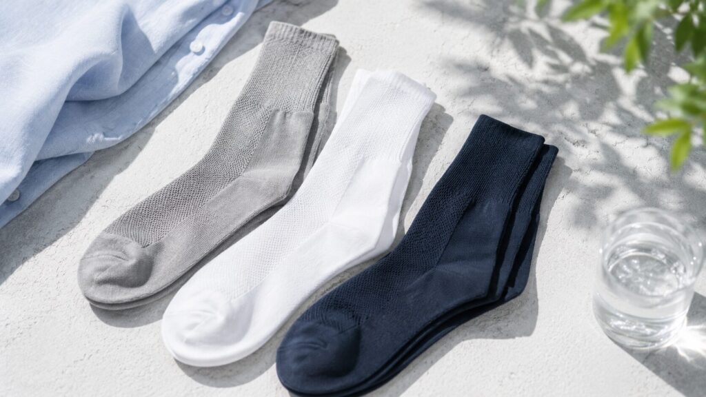 夏用靴下の涼しい素材