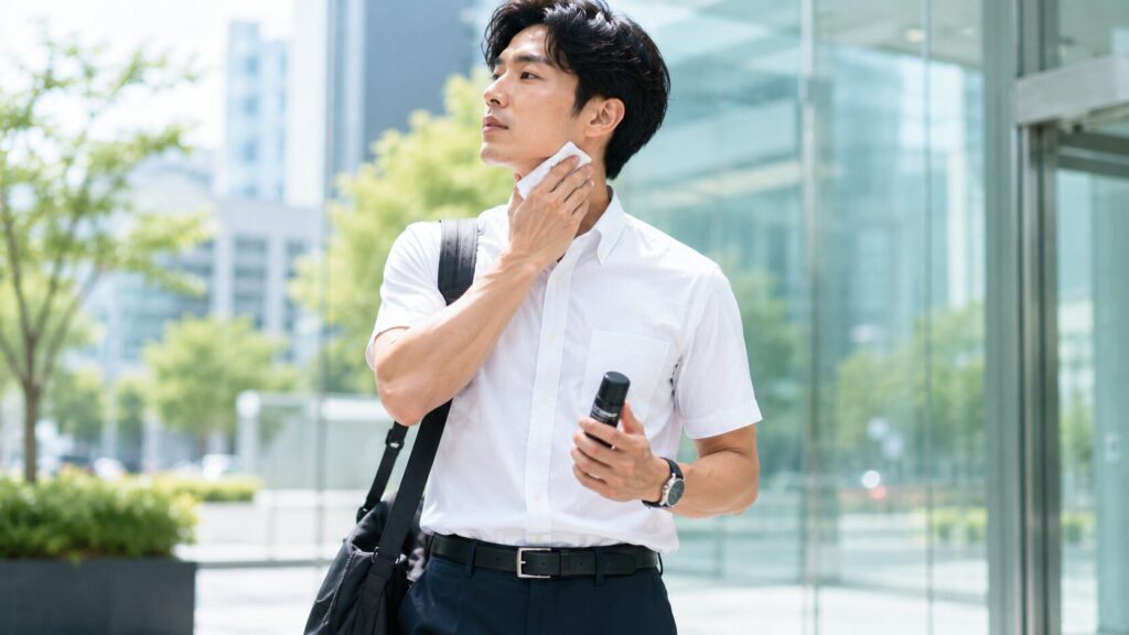 通勤時の汗対策と制汗剤